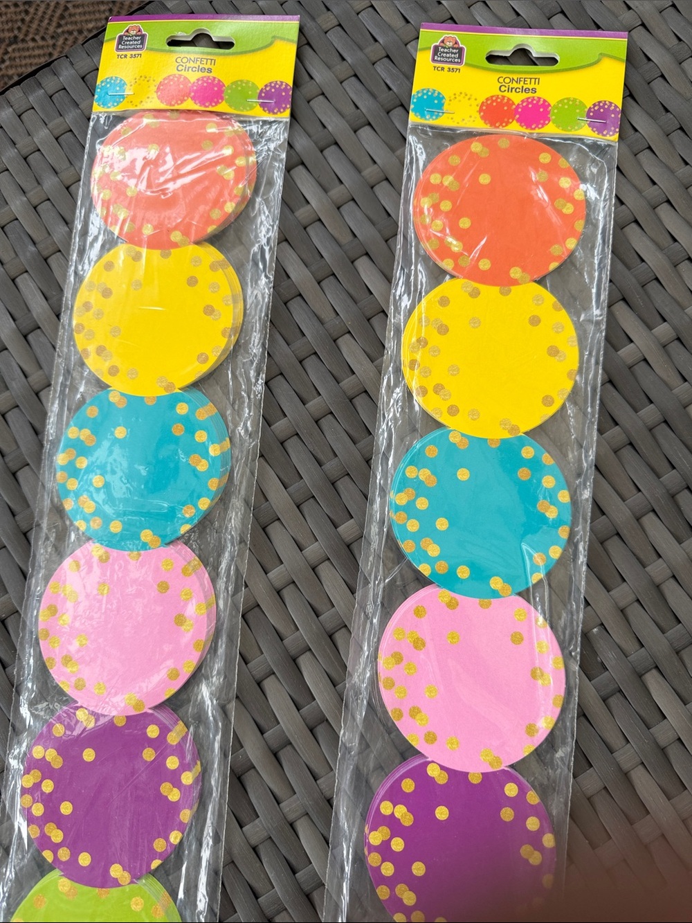 Confetti Circles Party Garland - Pink, Yellow, Teal, Purple, Orange